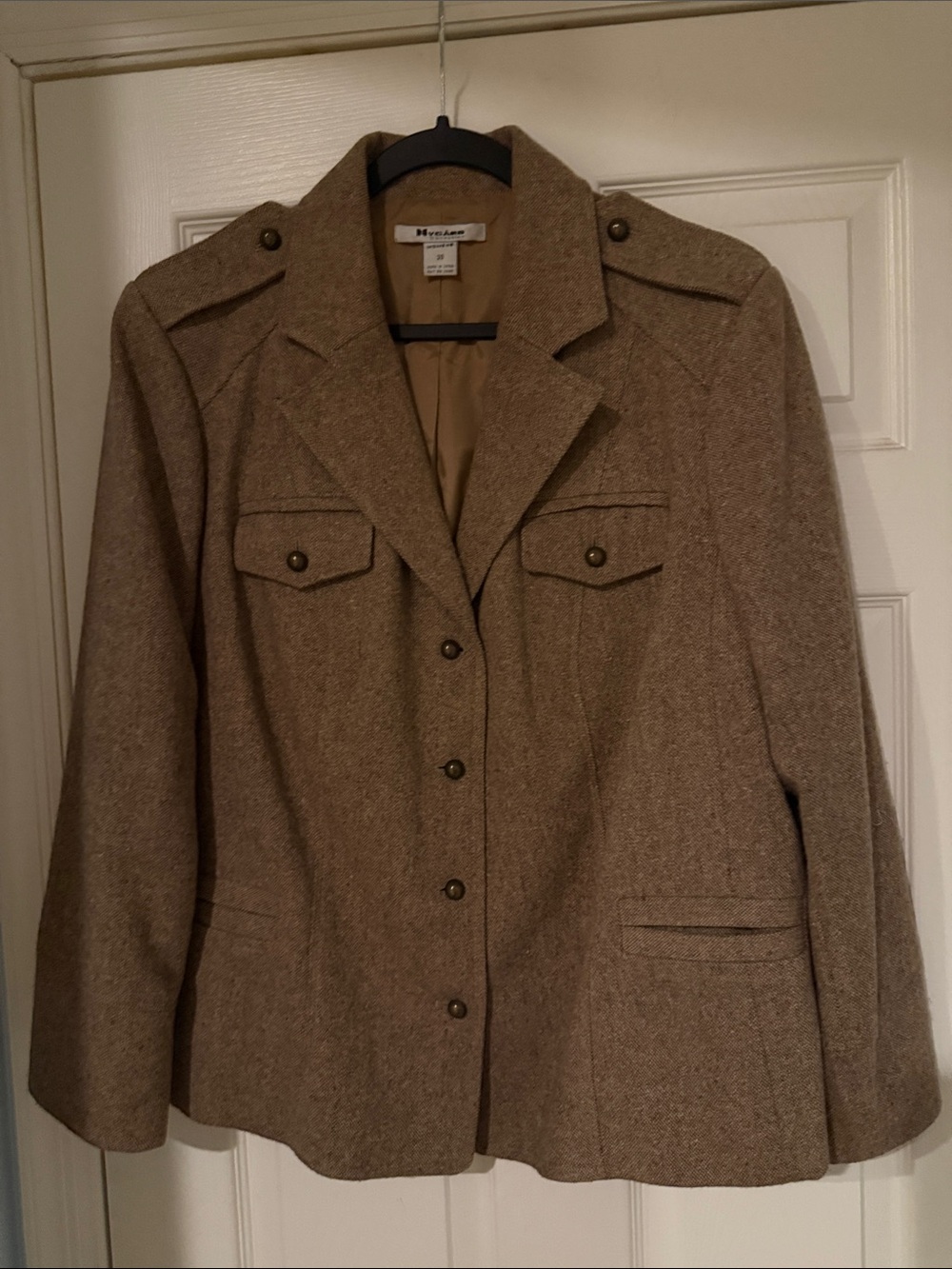Wool Military-Style Blazer in Brown by Pendleton